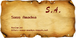 Sass Amadea névjegykártya