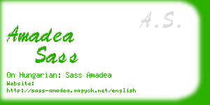 amadea sass business card